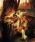 Herbert James Draper Canvas Paintings - Lament for Icarus